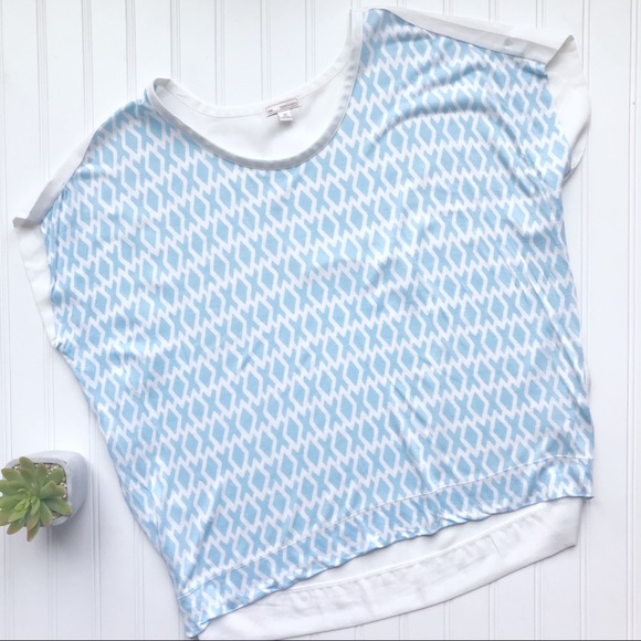 •GAP• soft knit chiffon back top {B22} - Picture 4 of 6